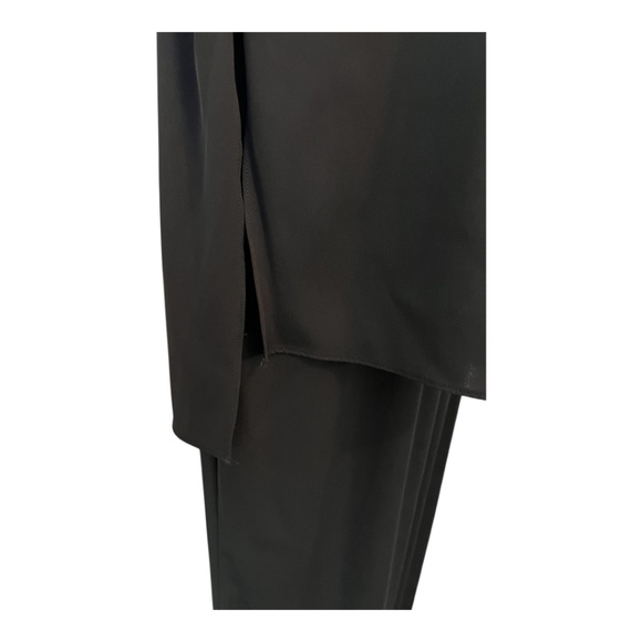 π€ EUC WHITE HOUSE BLACK MARKET Black Tunic Wide Leg Jumpsuit | Womenβs Sz 2 - Picture 5 of 14